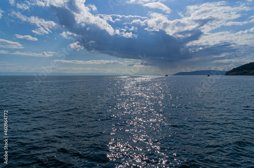 Beautiful clouds over Lake Baikal.