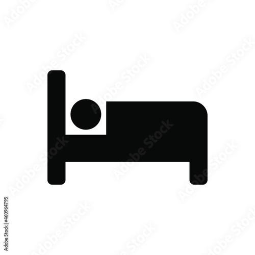 Bed icon vector graphic