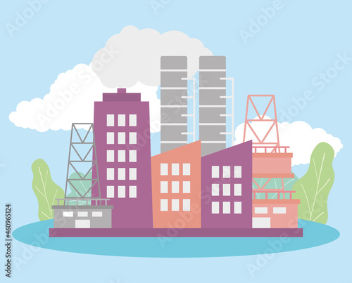 industrial plant illustration