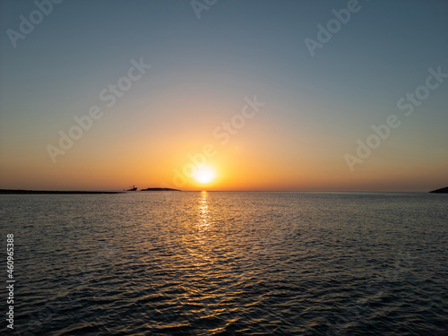 Beautiful sunset above the sea