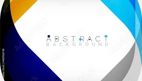 Abstract square shape with overlapping waves, minimal geometric background. Vector Illustration For Wallpaper, Banner, Background, Landing Page