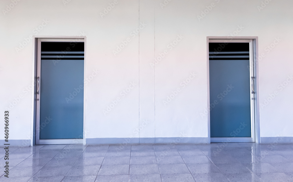 Glassdoors or front doors of the office. Glassdoors or front doors of the office.