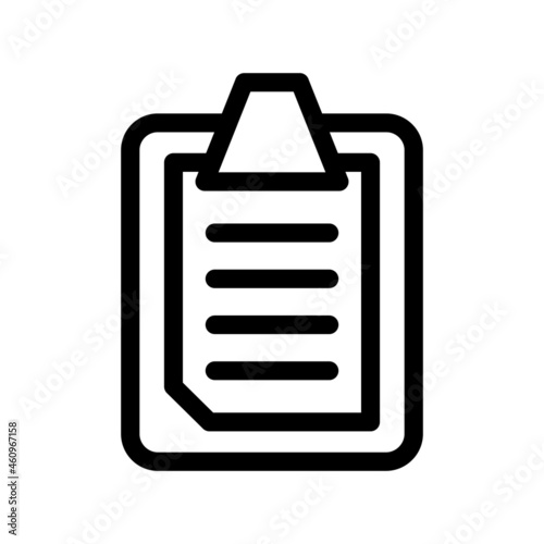 Clipboard Outline Vector Icon Design