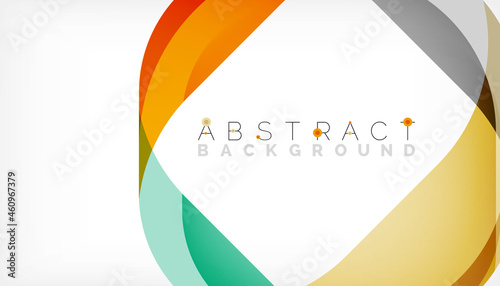 Abstract square shape with overlapping waves, minimal geometric background. Vector Illustration For Wallpaper, Banner, Background, Landing Page