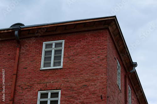 old red brick building with windows