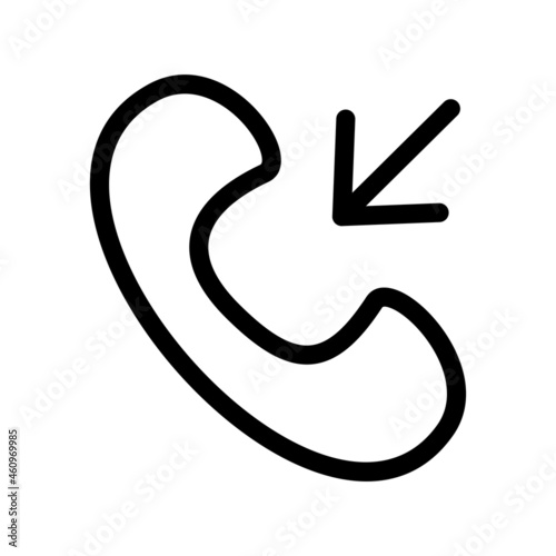 Call In Outline Vector Icon Design