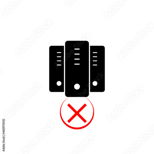 Server unavailable icon isolated on white background