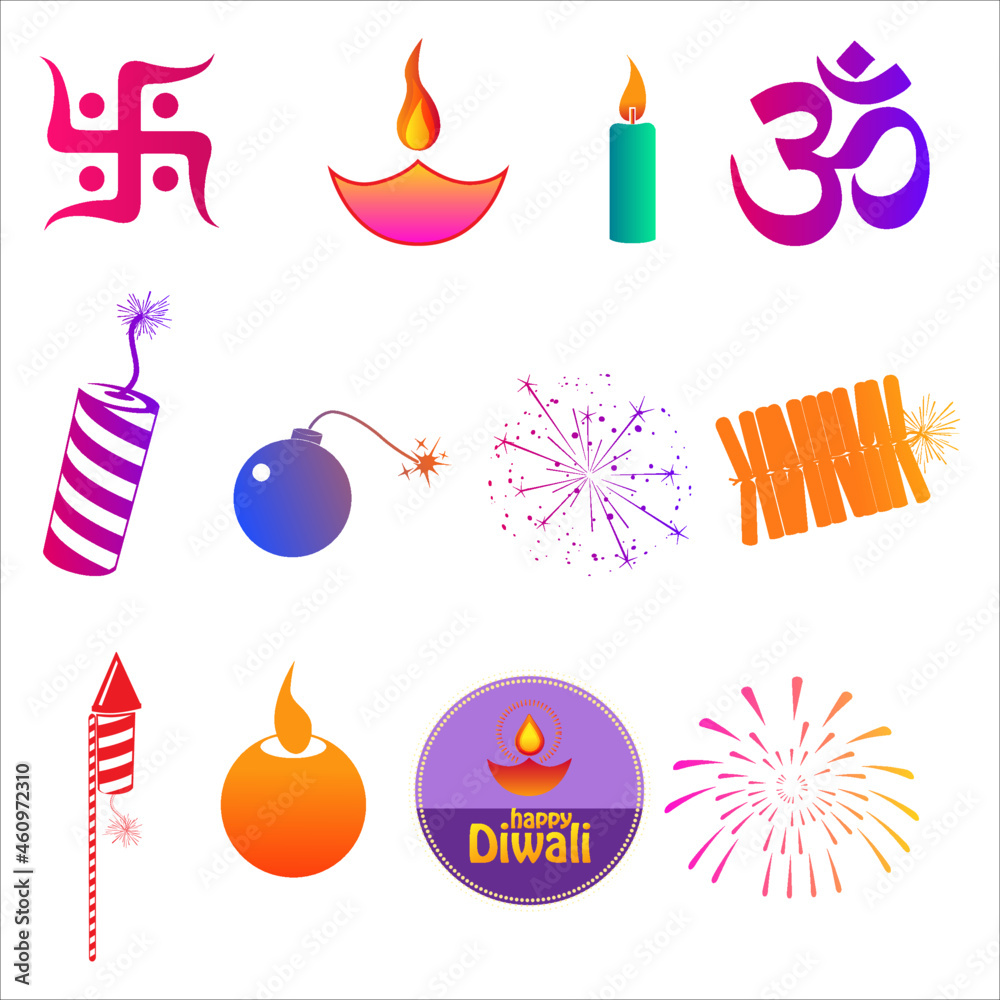 Happy Diwali Festival Celebration Elements Happy Diwali Festival Celebration Elements