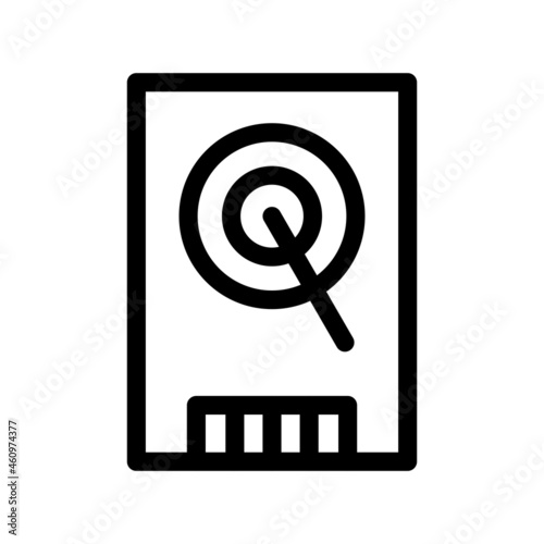 Hard Drive Outline Vector Icon Design