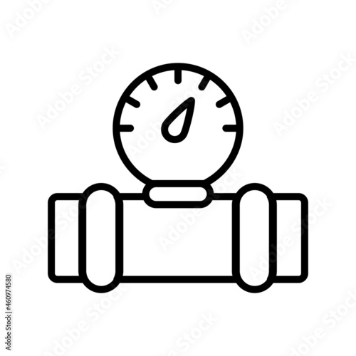 Fuel Guage Outline Vector Icon Design