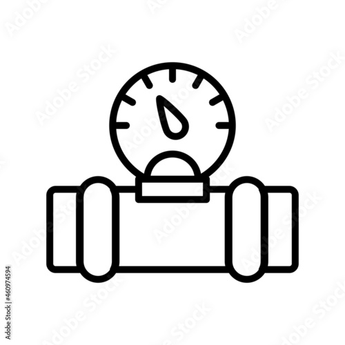 Gas Guage Outline Vector Icon Design