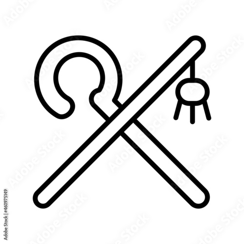 Crook  Outline Vector Icon Design