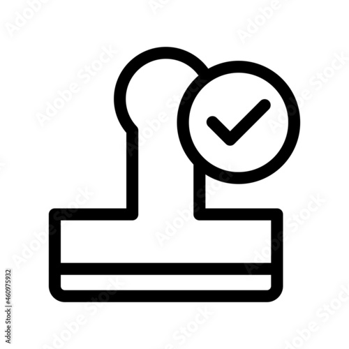 Stamp Outline Vector Icon Design