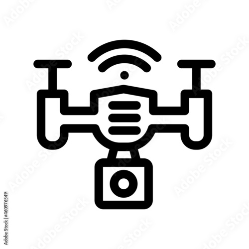  Drone Outline Vector Icon Design
