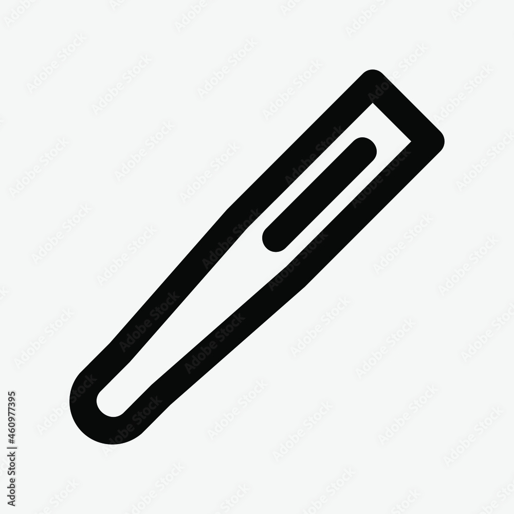 Thermometer icon vector illustration in line style about medical, use for website mobile app presentation Thermometer icon vector illustration in line style about medical, use for website mobile app presentation
