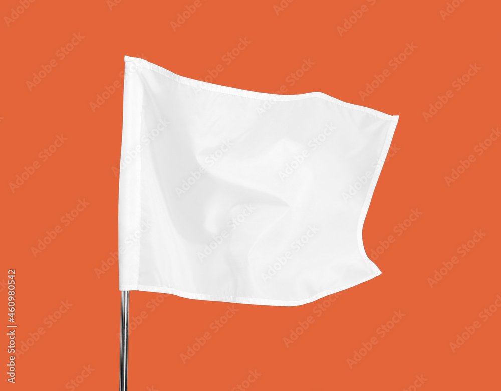 White flag on color background White flag on color background