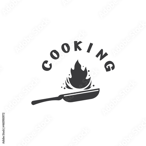 Cooking pan restaurant logo