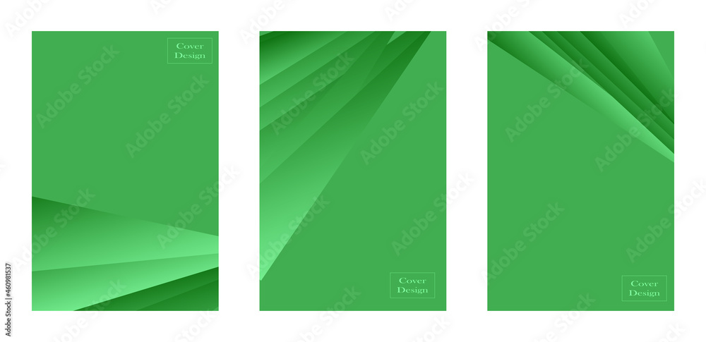 set of green cover background vector set of green cover background vector