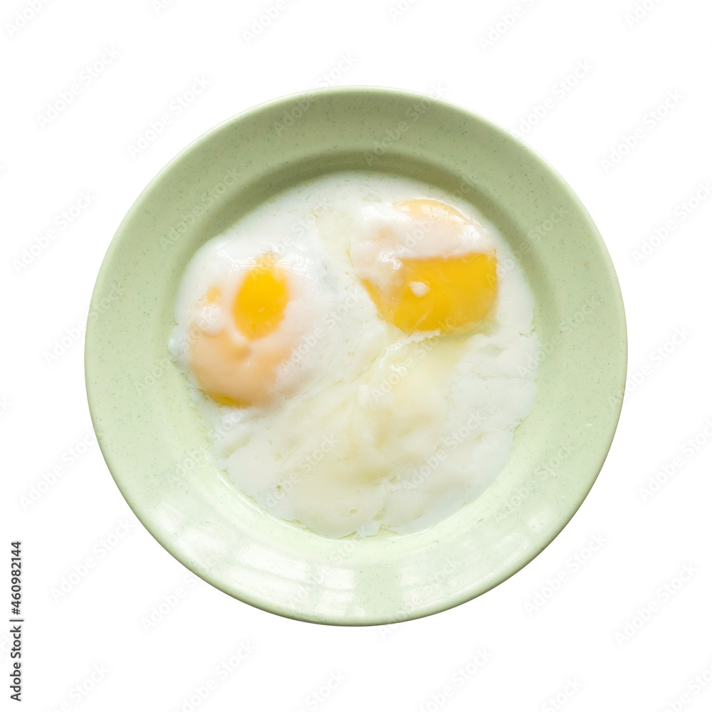 Half boiled eggs for breakfast isolated on a white background. Half boiled eggs for breakfast isolated on a white background.