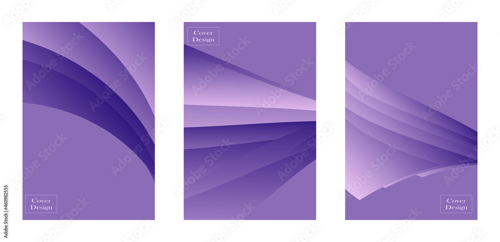 Fototapeta premium Set of purple cover background