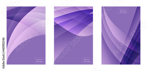 Set of purple cover background