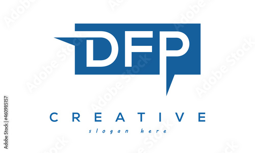 Creative Initial DFP Letter Logo Design Vector