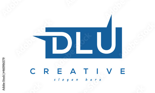 Creative Initial DLU Letter Logo Design Vector photo