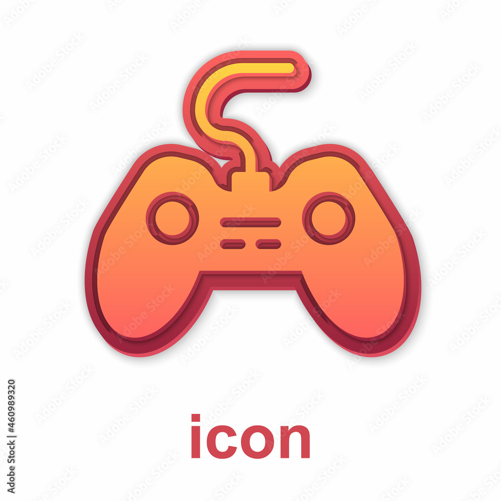 Gold Gamepad icon isolated on white background. Game controller. Vector Gold Gamepad icon isolated on white background. Game controller. Vector