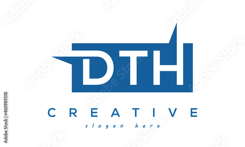 Creative Initial DTH Letter Logo Design Vector photo