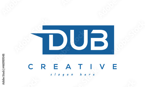 Creative Initial DUB Letter Logo Design Vector