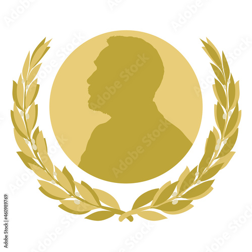 Nobel prize fantasy symbol, Sweden, vector illustration photo