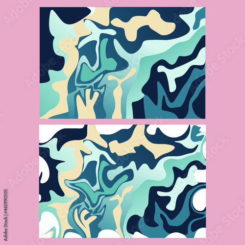 Abstract ocean vector illustration. Color Acrylic Liquid. Very beautiful blue paint.