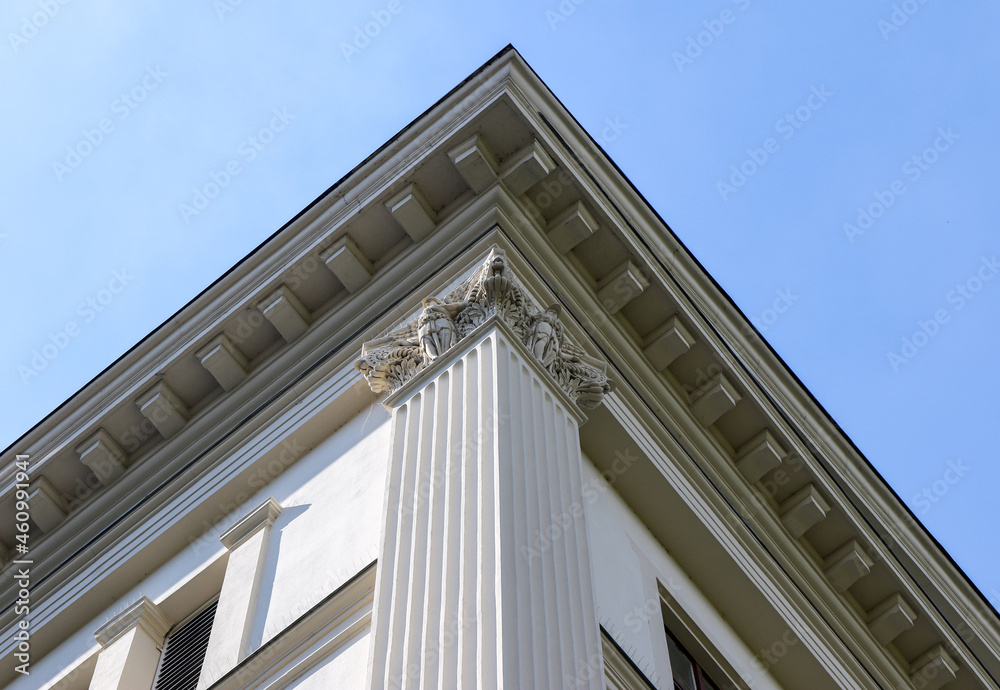 facade of an building with columns facade of an building with columns