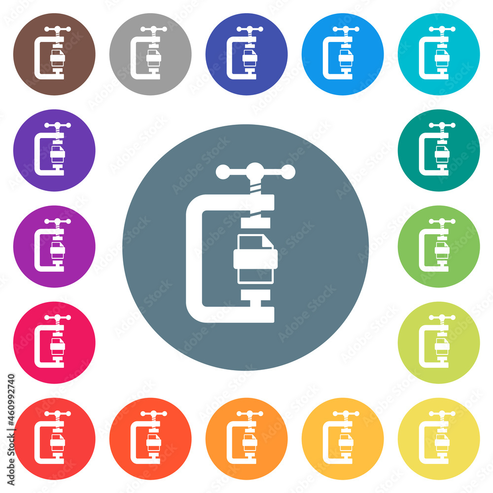 File compression solid flat white icons on round color backgrounds File compression solid flat white icons on round color backgrounds