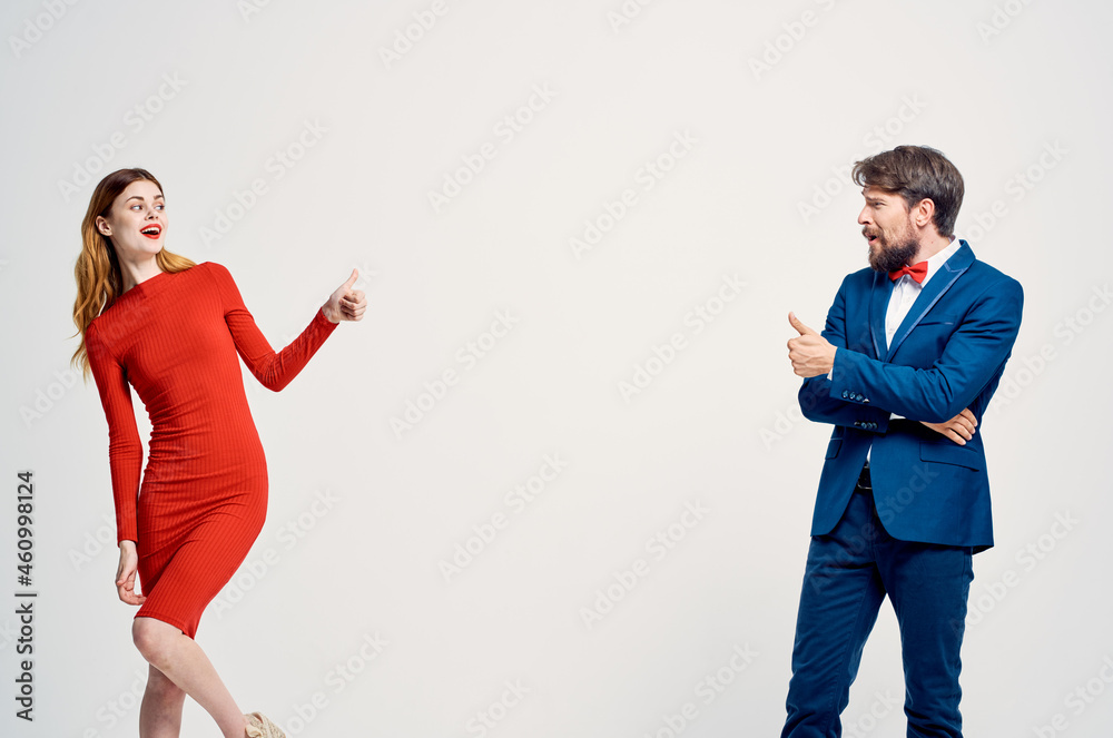 beautiful young couple communication fashion Studio beautiful young couple communication fashion Studio