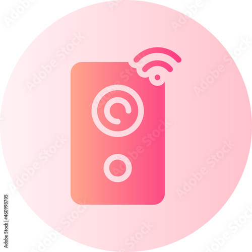 Smart loud speaker gradient icon