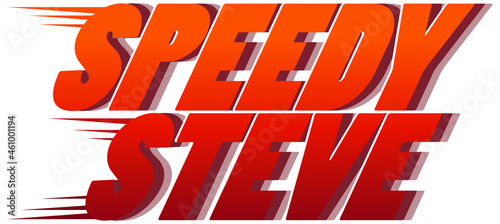 Speedy Steve logo text design