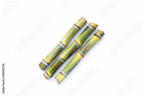 Sugar cane on white background.