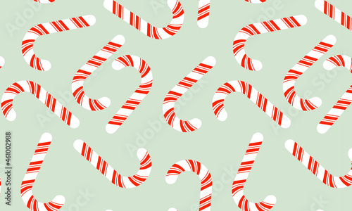 Wallpaper Mural Christmas canes seamless pattern, candy cane, sweets, dessert, holidays, wrapping paper, new year, cover. Torontodigital.ca