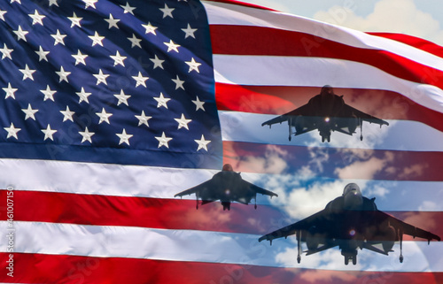 Принти на полотні USA air forces strike concept
