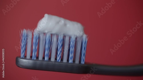 a close-up paste is applied to the toothbrush