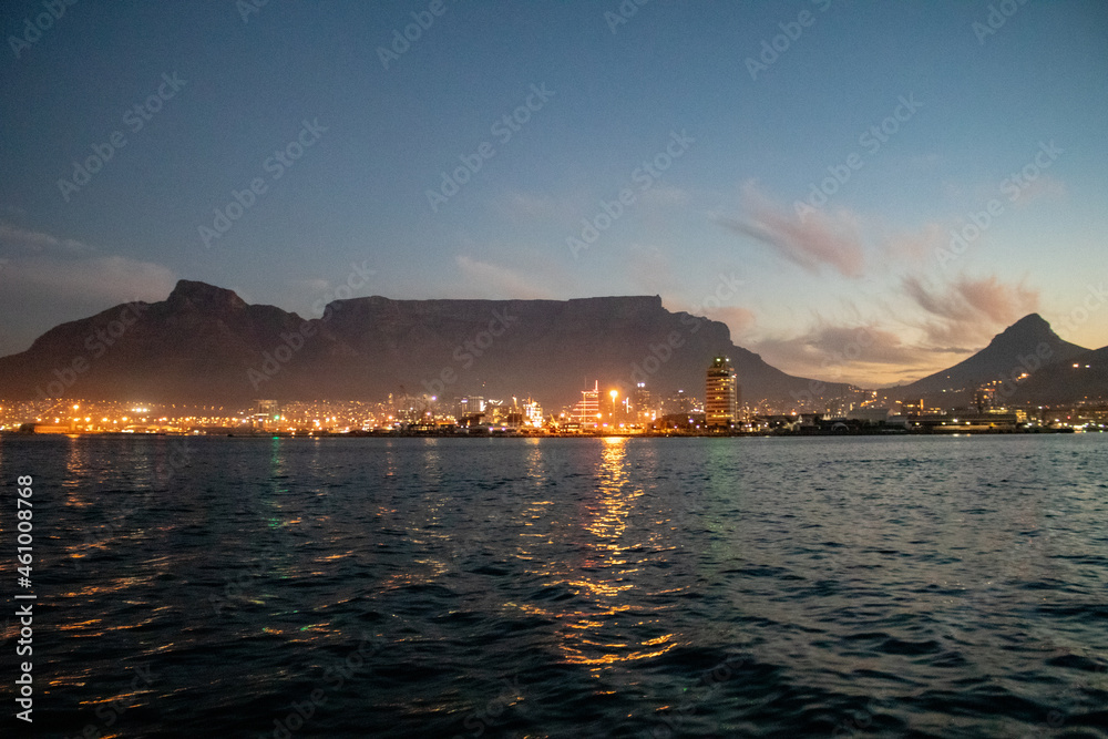 Cape Town and Table Mountain at twilight Cape Town and Table Mountain at twilight