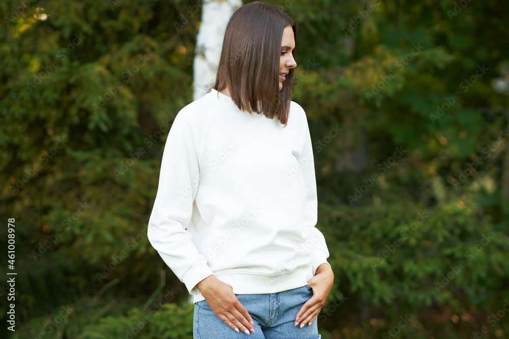 Young woman in white blouse Young woman in white blouse