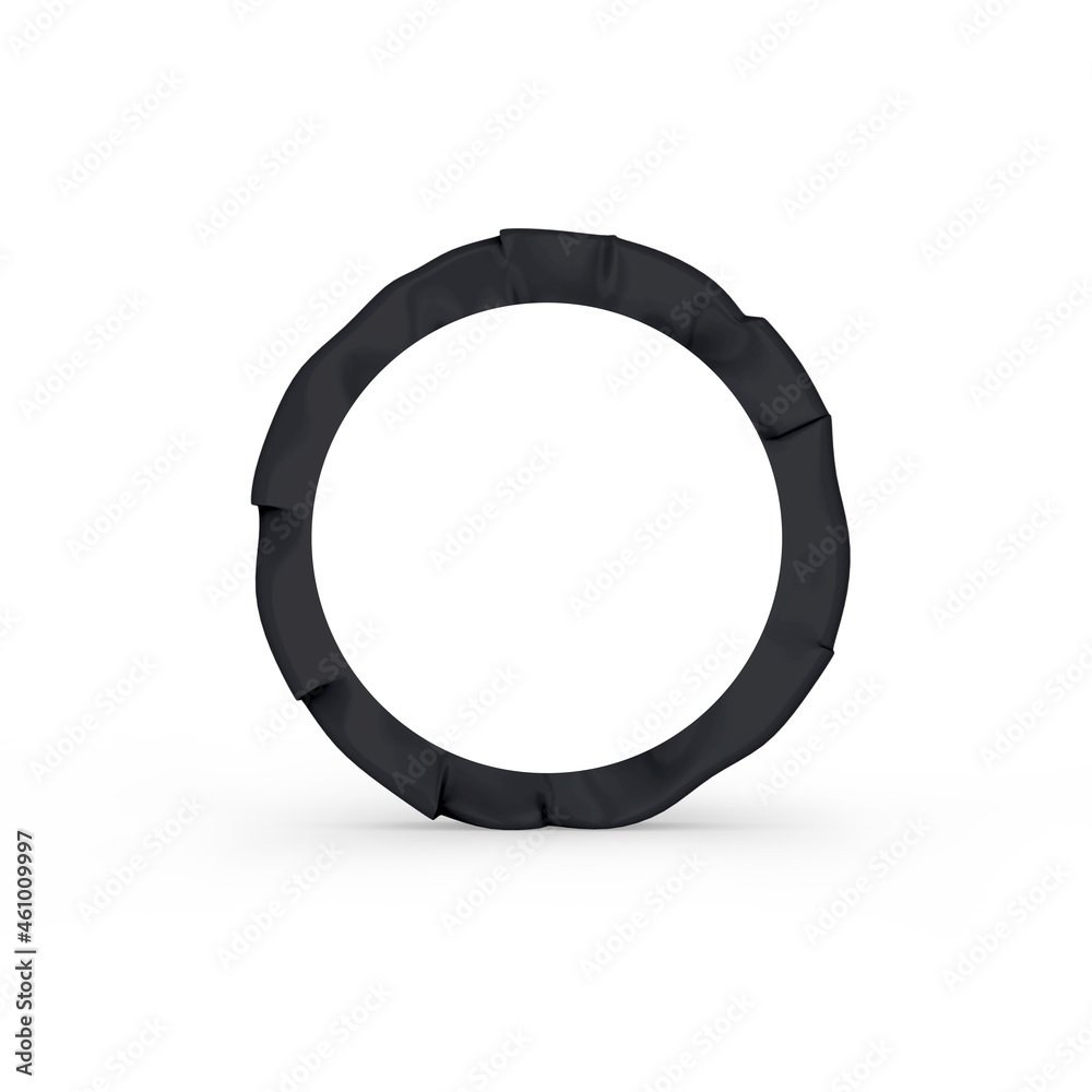 Round cheese packaging mockup template black paper. Isolated on white background Round cheese packaging mockup template black paper. Isolated on white background