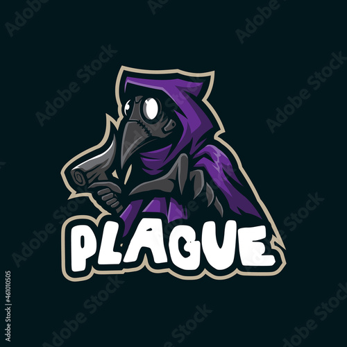 Plague mascot logo design vector with modern illustration concept style for badge, emblem and t shirt printing. Plague illustration.