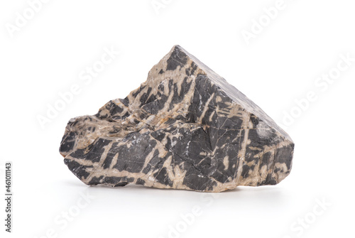 Gray black marble isolated on white background with clipping path.