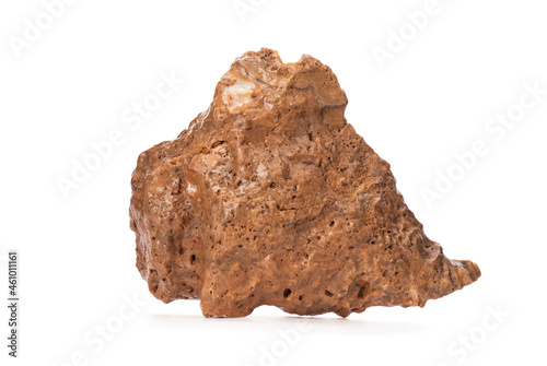 Sedimentary rock isolated on white background with clipping path. © wasanajai