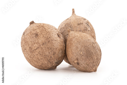 Pueraria mirifica or white kwao krua fruit isolated on background with clipping path.