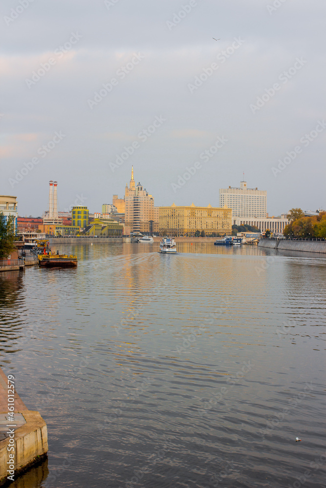 Obraz premium Moscow, Russia - 02 October 2021: Autumn view of Radisson Collection Hotel
