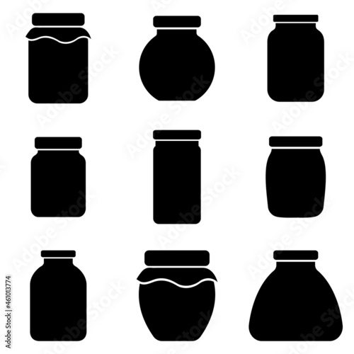 Jar icon, stock vector, logo isolated on white background